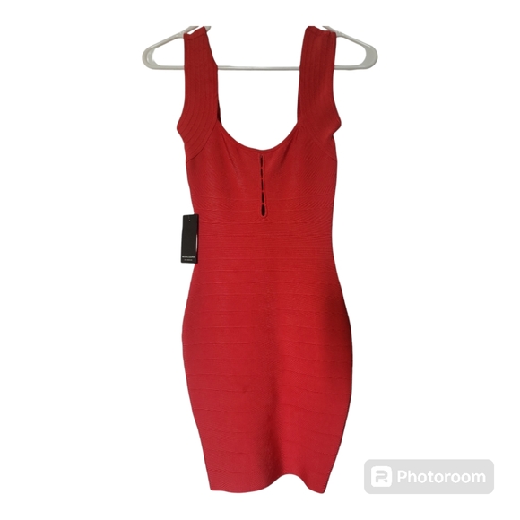 MARCIANO Guess Orange Bodycon Cocktail Dress - Size XXS, 00 - Picture 1 of 4